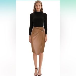Midi leather skirt NWT